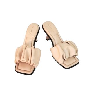 Circus NY by Sam Edelman "Slade" Padded Ruffled Heeled Sandals, Size 8.5